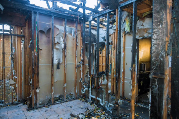 Professional Fire Damage Repair technician working in Chesterfield, NJ